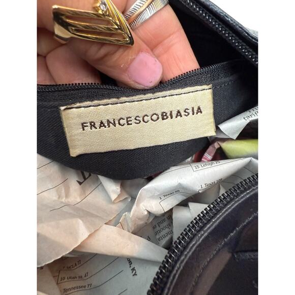 90's designer FRANCESCO BIASIA genuine leather shoulder bag - Picture 3 of 8